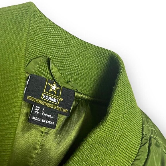 US ARMY Military Air Force Green Bomber Pilot Jacket - Womens Large - Picture 4 of 4